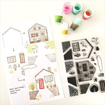 Sakuralala x Hello Small Things! Clear Stamps - Autumn Home