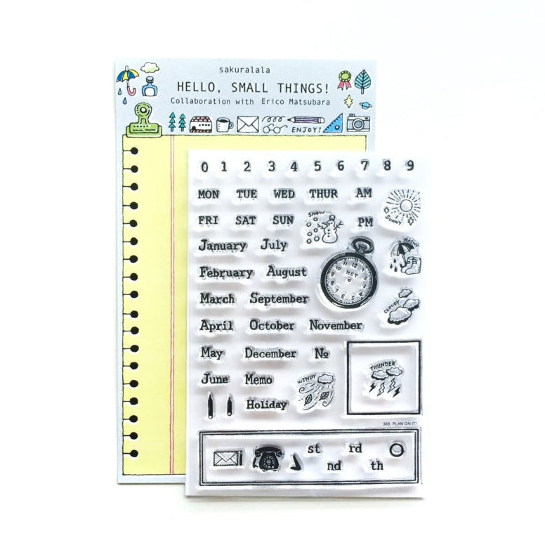 Sakuralala x Hello Small Things! Clear Stamps - Plan On It