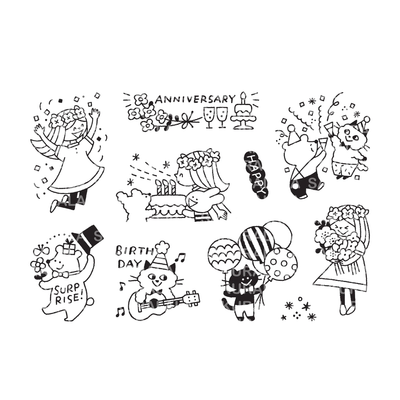 Sakuralala x Igloo*Dining* 365™ Clear Stamps - Happy Days