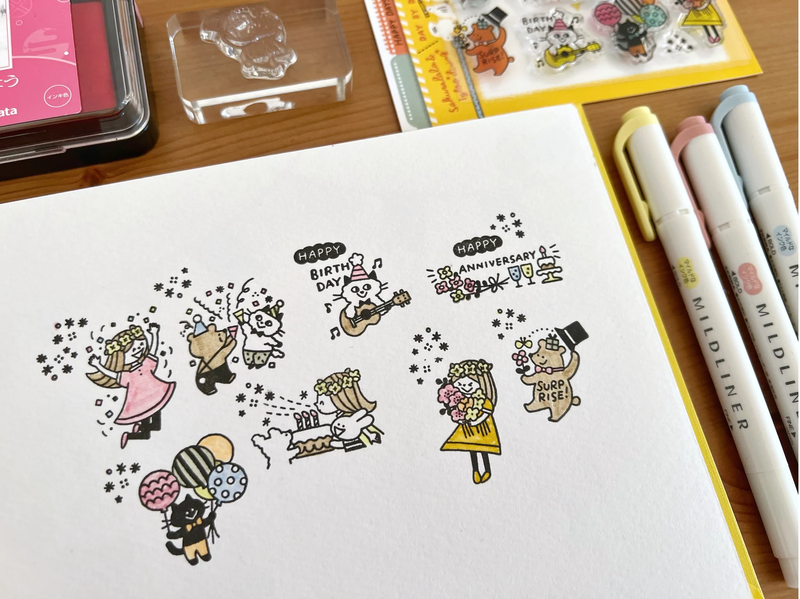 Sakuralala x Igloo*Dining* 365™ Clear Stamps - Happy Days