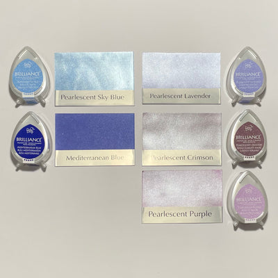 Tsukineko Brilliance Dew Drop Ink Pad - Blue and Purple Series