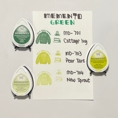 Tsukineko Memento Dew Drop Ink Pad - Green Series