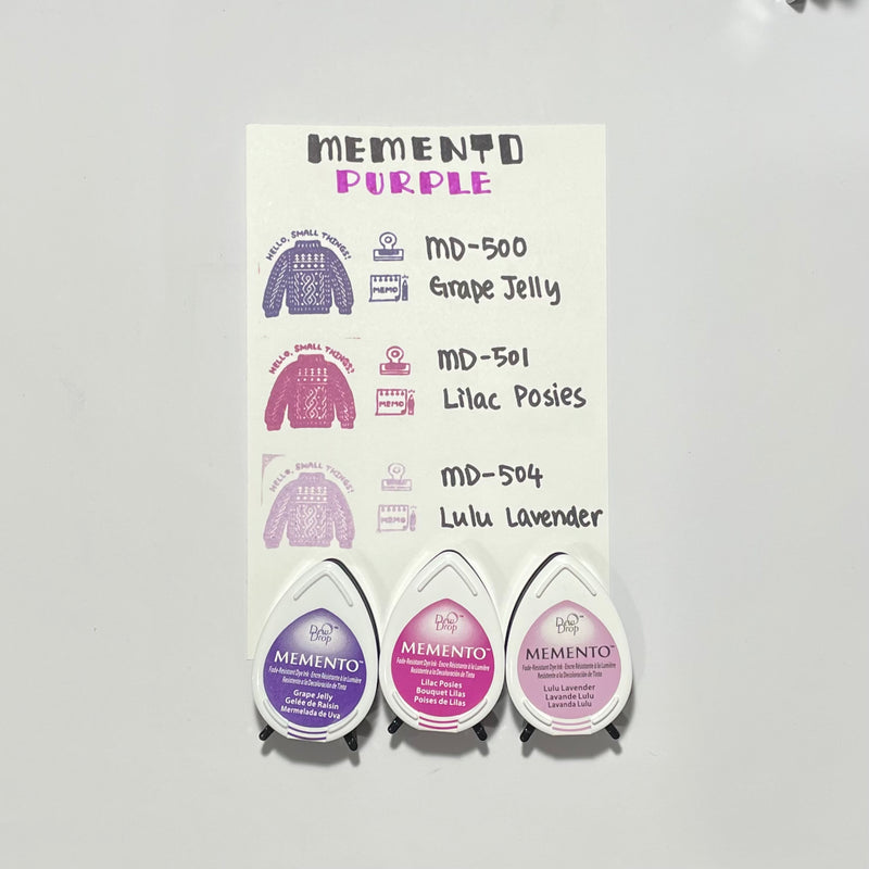 Tsukineko Memento Dew Drop Ink Pad - Purple Series