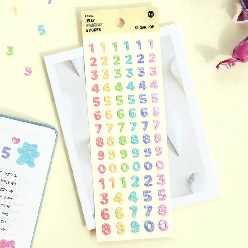 Iconic Jelly Alphabet & Number Stickers