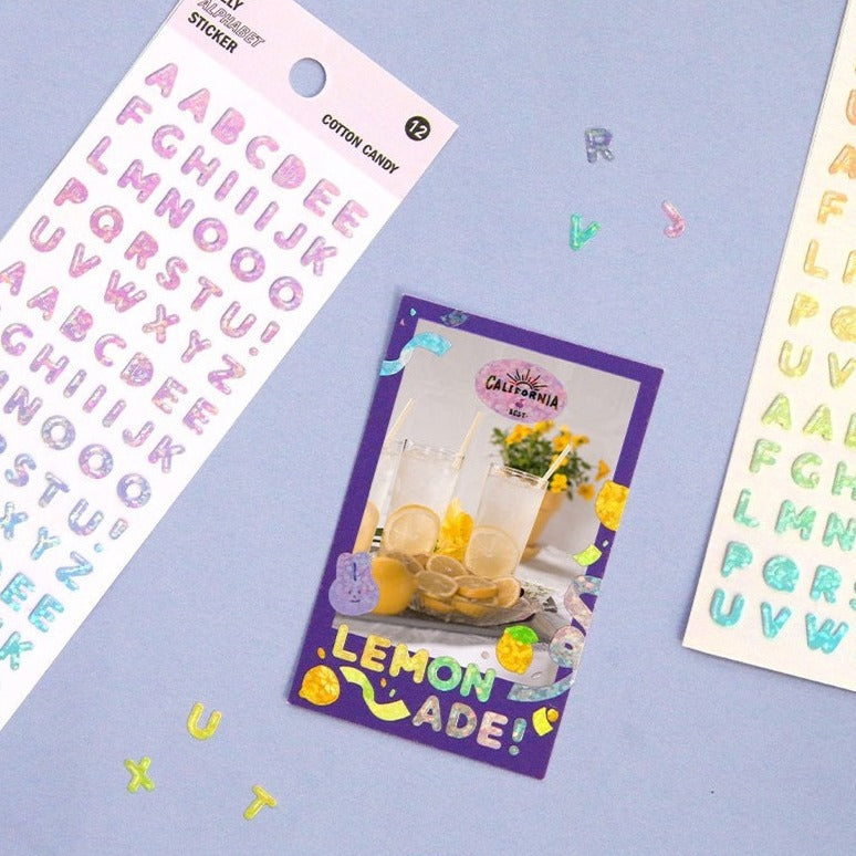 Iconic Jelly Alphabet & Number Stickers