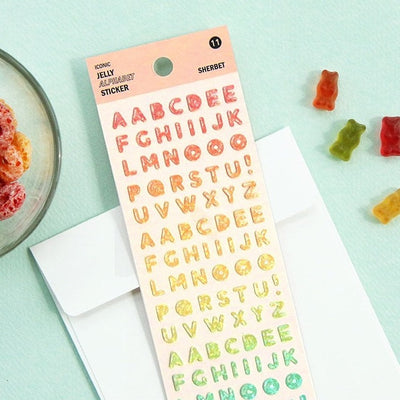 Iconic Jelly Alphabet & Number Stickers