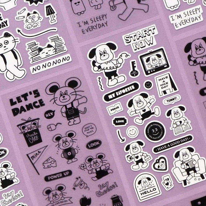 Iconic Line Drawing Stickers