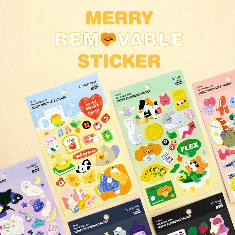 Iconic Merry Removable Stickers