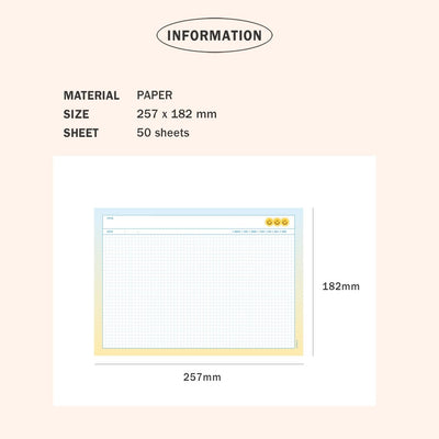 Iconic B5 Merry Grid Notepad