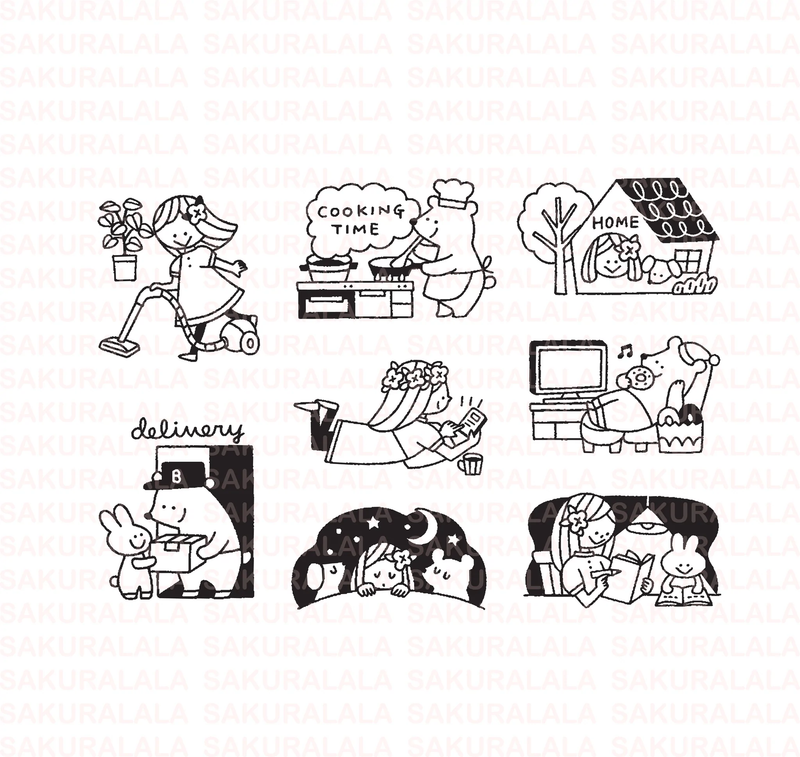 Sakuralala x Igloo*Dining* 365™ Clear Stamps - My Day