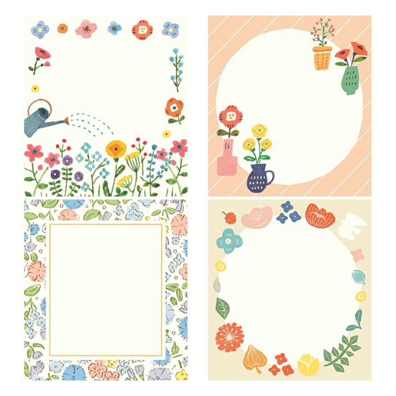 Furukawa Paper Works My Life Collection Memo Pad - Flower