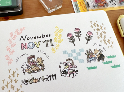 Sakuralala x Igloo*Dining* 365™ Clear Stamps - November