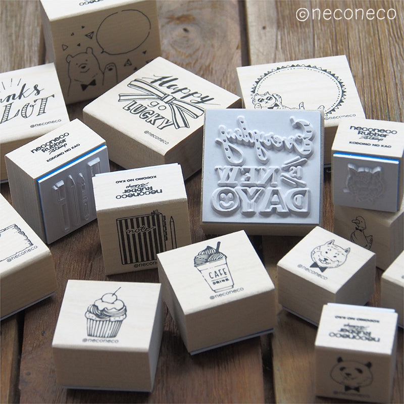 Kodomo No Kao x Neconeco Rubber Stamp - Cafe Drink