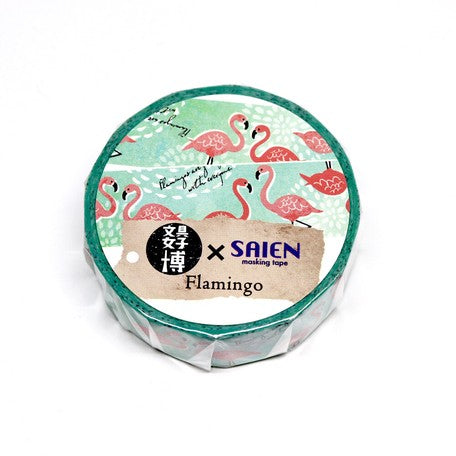 Kamiiso Sansyo Saien Masking Tape - Flamingo