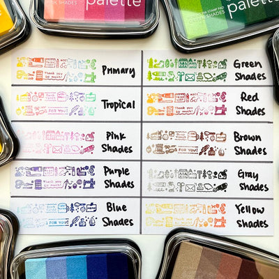 Tsukineko Colour Palette Stamp Pad - Primary