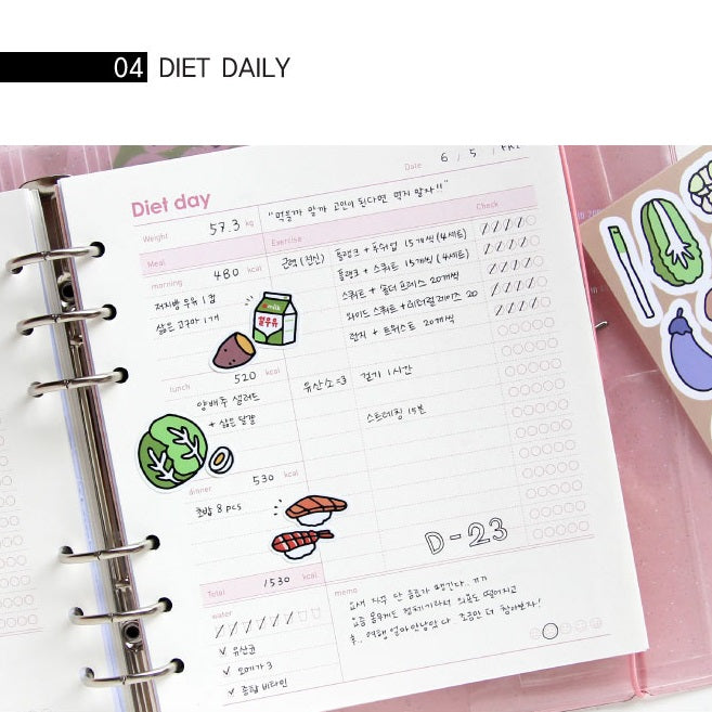 Jam Studio A6 Wide Theme Refill - 04 Diet Day