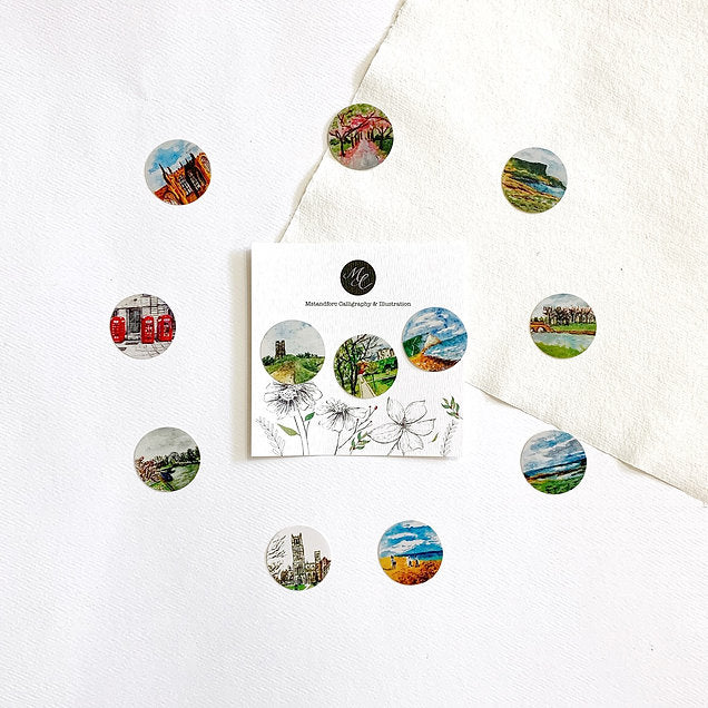 Mstandforc The Tiny Landscape - United Kingdom Stickers