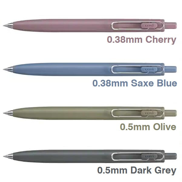 Uni-ball One F Gel Pens 0.38mm - Faded Colour Barrel