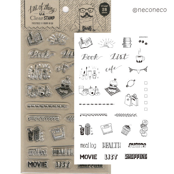 Kodomo No Kao x Neconeco Clear Stamp - Lot of Things