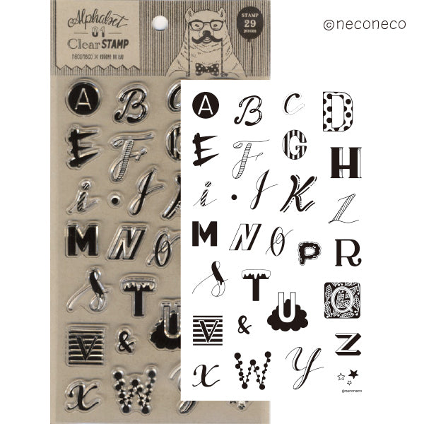 Kodomo No Kao x Neconeco Clear Stamp - Alphabet