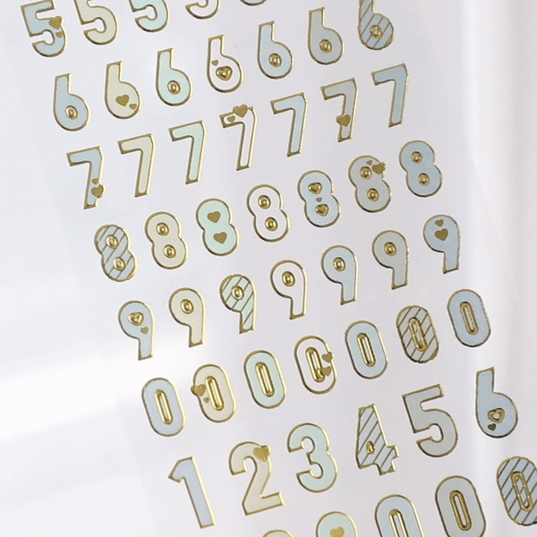 Iconic Gold Silhouette Alphabet & Number Stickers