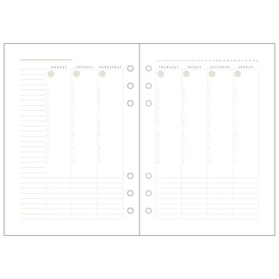 Mark's A5 System Planner Diary Refill - Weekly Vertical Brown