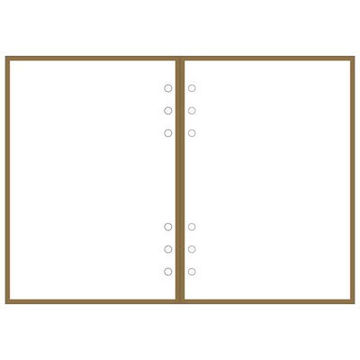 Mark's A5 System Planner Memo Refill - Plain Memo Brown Frame